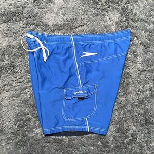 Vintage Speedo Blue Swimming Shorts Size Large